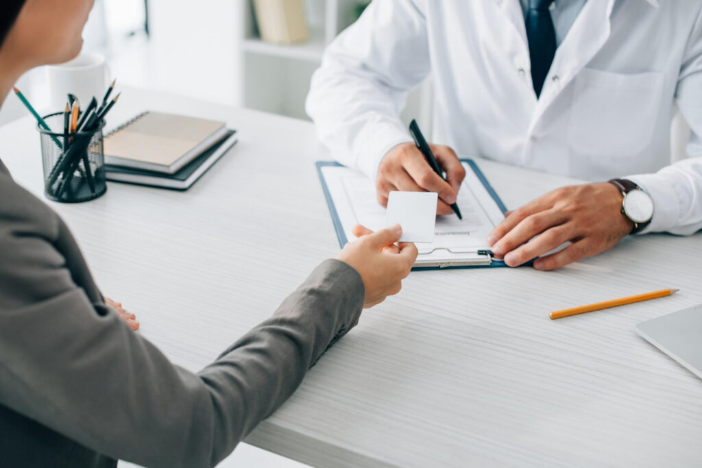 a patient and their doctor are having a discussion